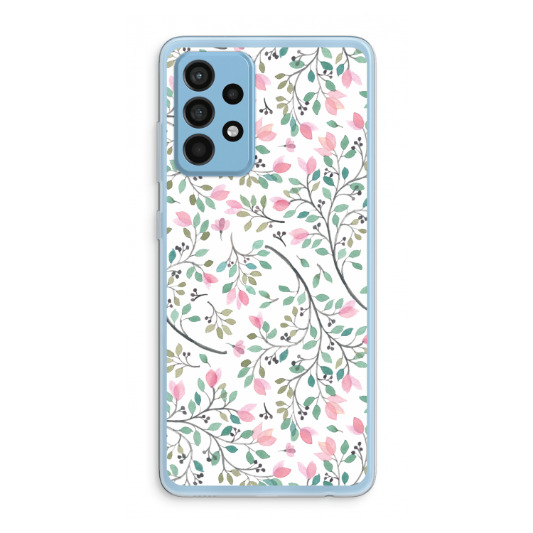Sierlijke bloemen: Samsung Galaxy A52 Transparant Hoesje