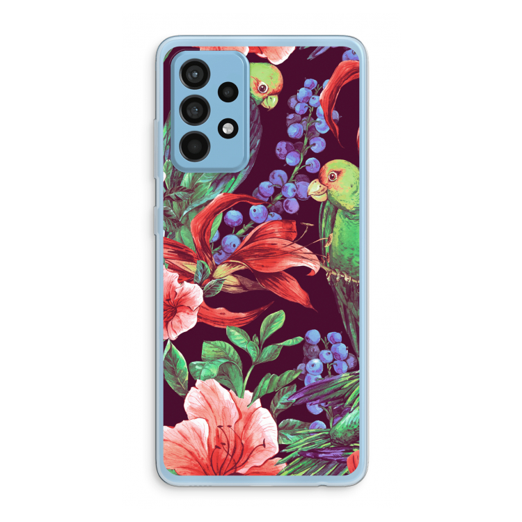 Papegaaien: Samsung Galaxy A52 Transparant Hoesje