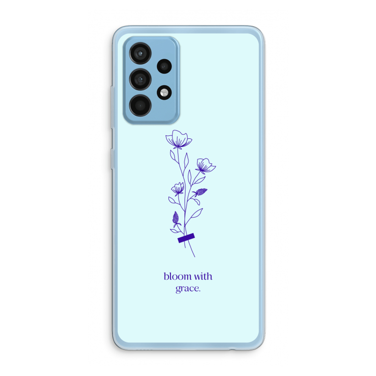 Bloom with grace: Samsung Galaxy A52 Transparant Hoesje