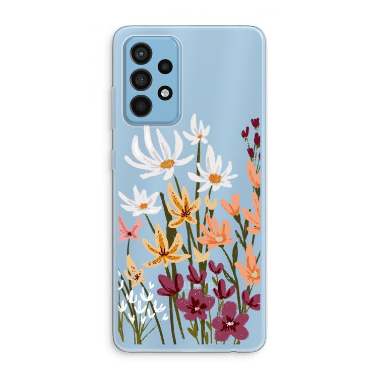 Painted wildflowers: Samsung Galaxy A52 Transparant Hoesje