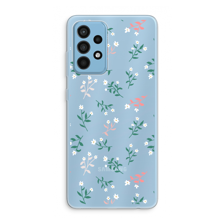 Small white flowers: Samsung Galaxy A52 Transparant Hoesje
