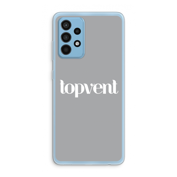 Topvent Grijs Wit: Samsung Galaxy A52 Transparant Hoesje