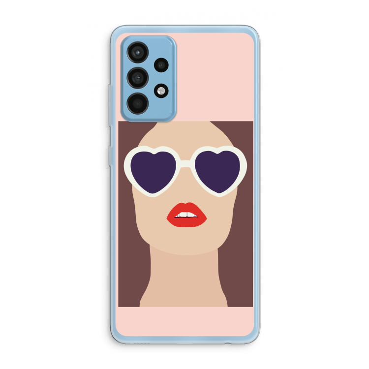 Red lips: Samsung Galaxy A52 Transparant Hoesje