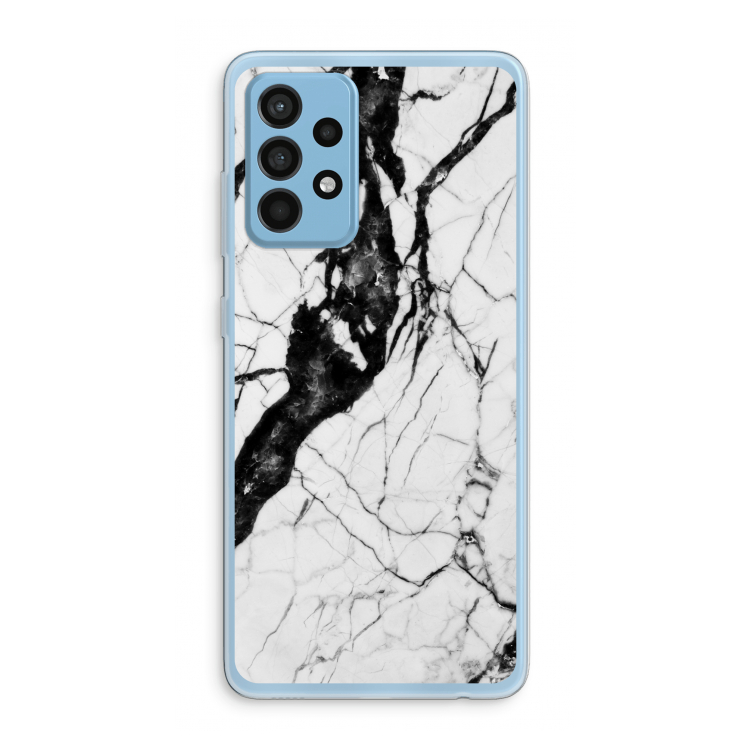 Witte marmer 2: Samsung Galaxy A52 Transparant Hoesje