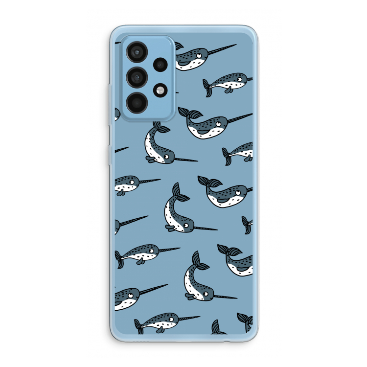 Narwhal: Samsung Galaxy A52 Transparant Hoesje