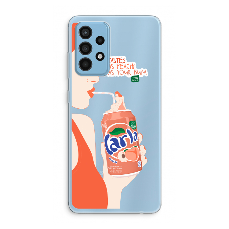 Peach please!: Samsung Galaxy A52 Transparant Hoesje