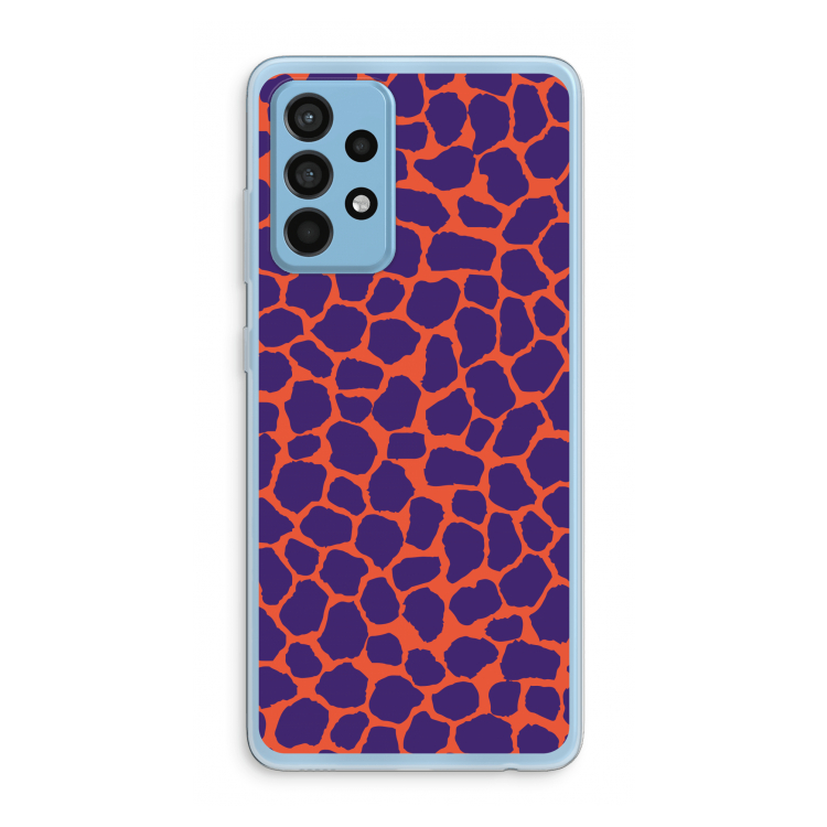 Purple Giraffe: Samsung Galaxy A52 Transparant Hoesje