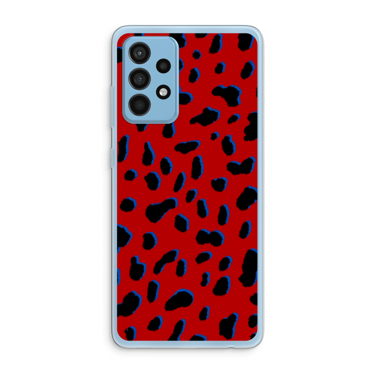 Red Leopard: Samsung Galaxy A52 Transparant Hoesje