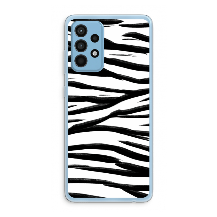 Zebra pattern: Samsung Galaxy A52 Transparant Hoesje