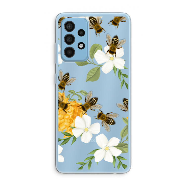 No flowers without bees: Samsung Galaxy A52 Transparant Hoesje