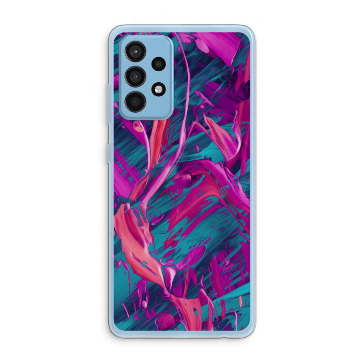 Pink Clouds: Samsung Galaxy A52 Transparant Hoesje