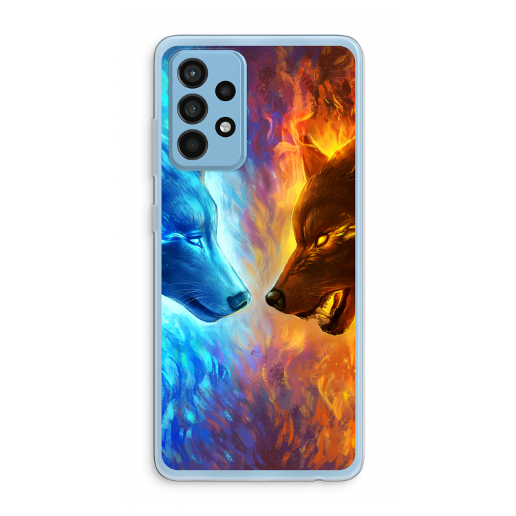 Fire & Ice: Samsung Galaxy A52 Transparant Hoesje
