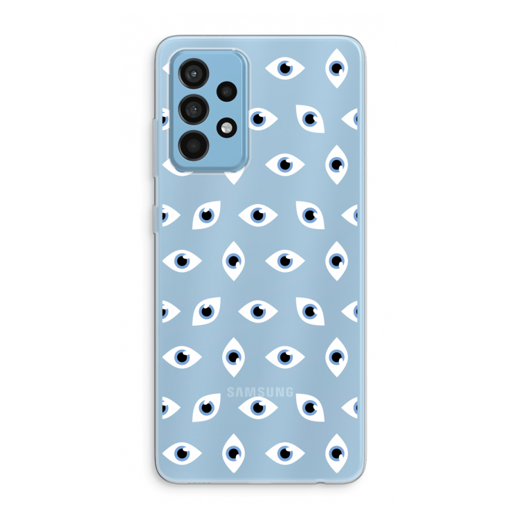 Eyes pattern: Samsung Galaxy A52 Transparant Hoesje