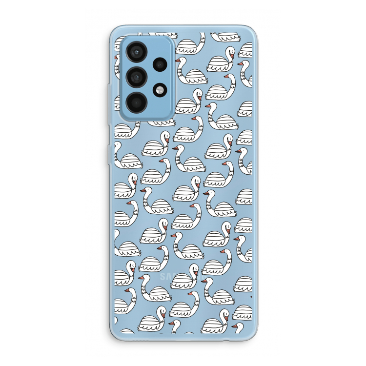 Zwanen: Samsung Galaxy A52 Transparant Hoesje