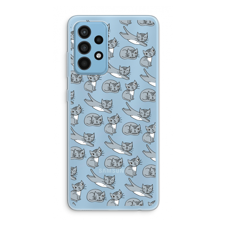 Poezen: Samsung Galaxy A52 Transparant Hoesje