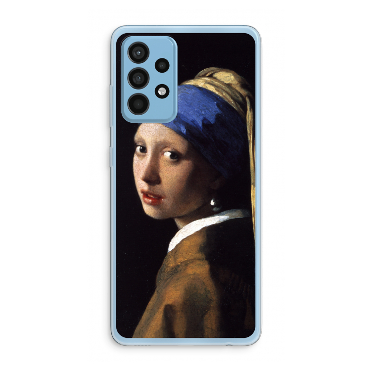 The Pearl Earring: Samsung Galaxy A52 Transparant Hoesje