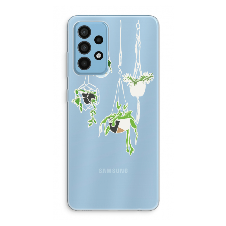 Hang In There: Samsung Galaxy A52 Transparant Hoesje