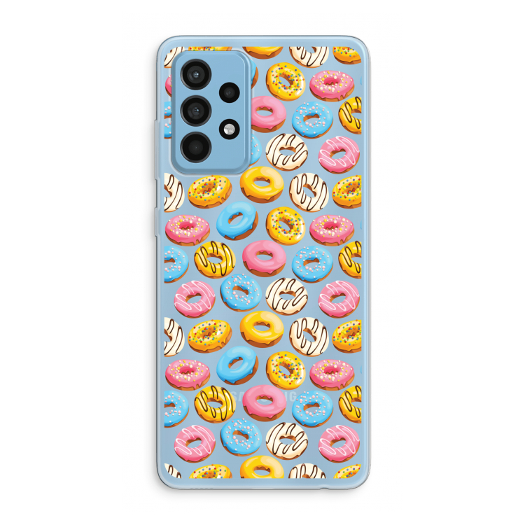 Pink donuts: Samsung Galaxy A52 Transparant Hoesje