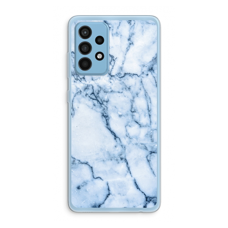Blauw marmer: Samsung Galaxy A52 Transparant Hoesje