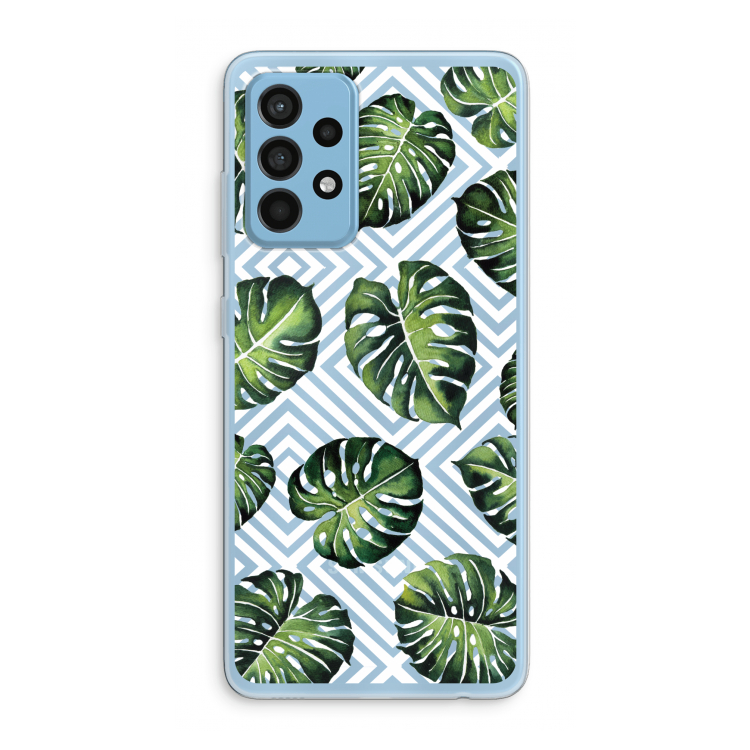 Geometrische jungle: Samsung Galaxy A52 Transparant Hoesje