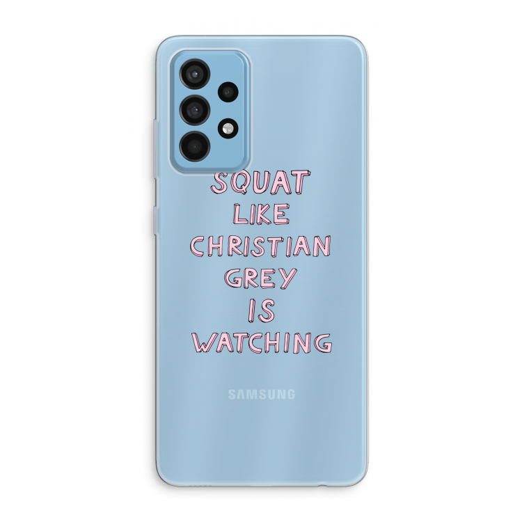 Christian Grey: Samsung Galaxy A52 Transparant Hoesje