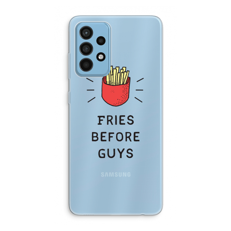 Fries before guys: Samsung Galaxy A52 Transparant Hoesje