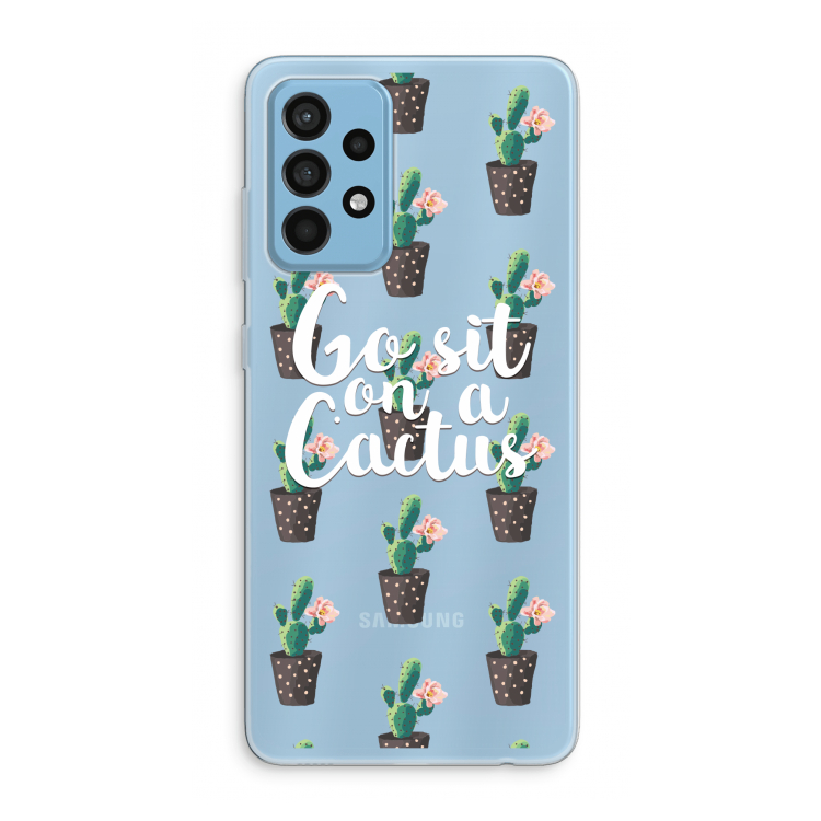 Cactus quote: Samsung Galaxy A52 Transparant Hoesje