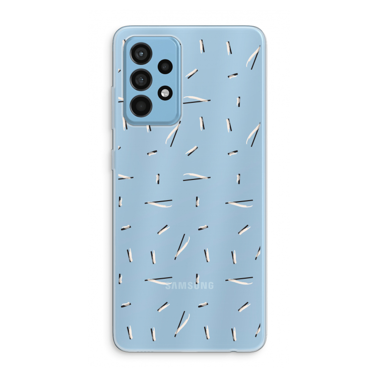 Hipster stripes: Samsung Galaxy A52 Transparant Hoesje