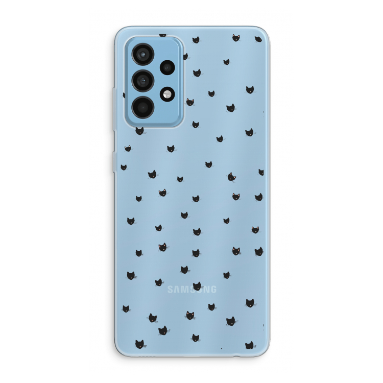 Kleine kattenkopjes: Samsung Galaxy A52 Transparant Hoesje