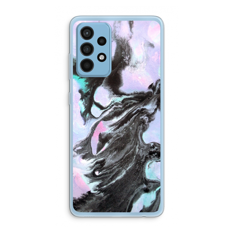 Pastel zwart: Samsung Galaxy A52 Transparant Hoesje