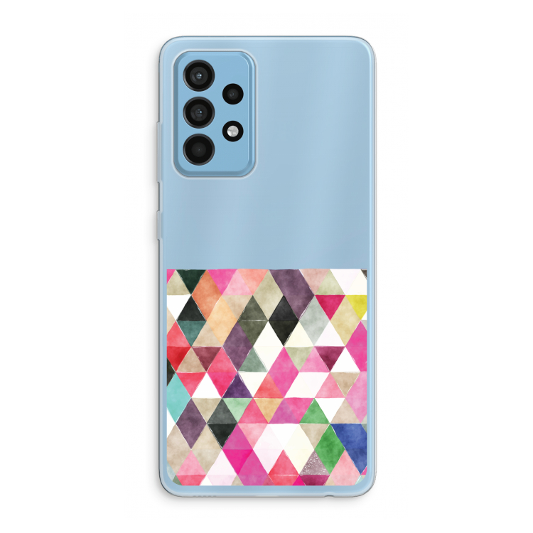 Gekleurde driehoekjes: Samsung Galaxy A52 Transparant Hoesje