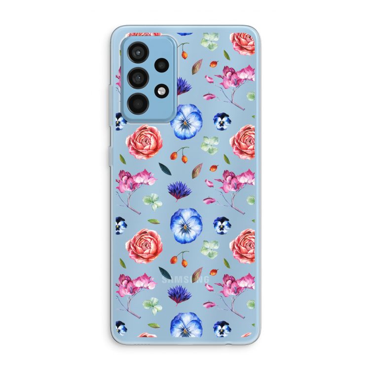 Bloemetjes: Samsung Galaxy A52 Transparant Hoesje