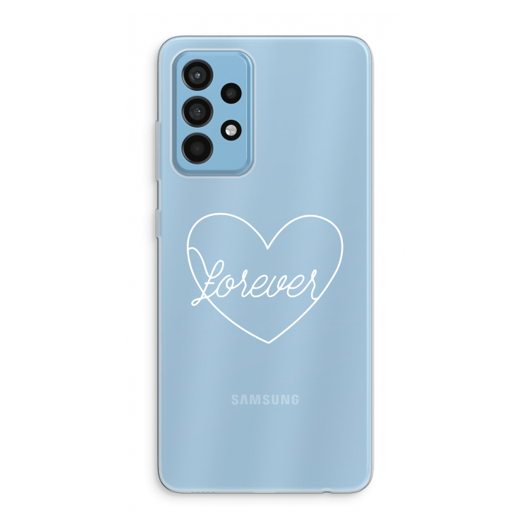 Forever heart pastel: Samsung Galaxy A52 Transparant Hoesje