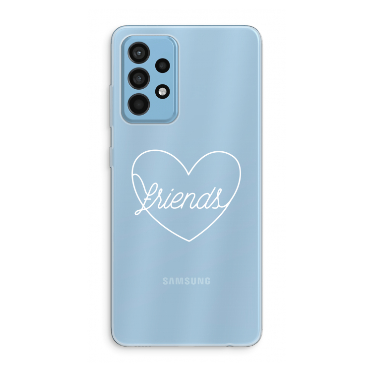 Friends heart pastel: Samsung Galaxy A52 Transparant Hoesje