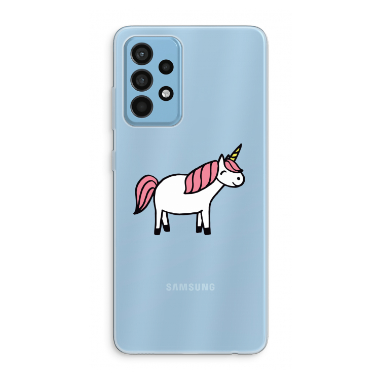 Eenhoorn: Samsung Galaxy A52 Transparant Hoesje