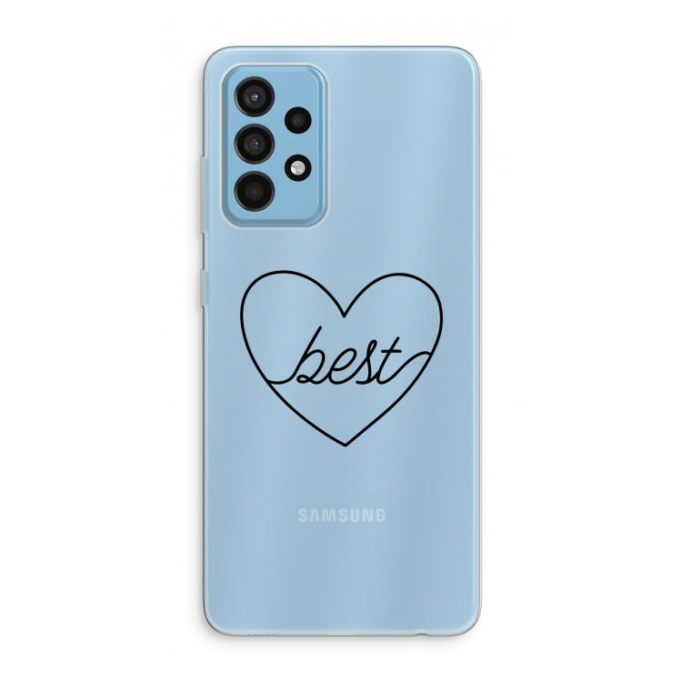 Best heart black: Samsung Galaxy A52 Transparant Hoesje