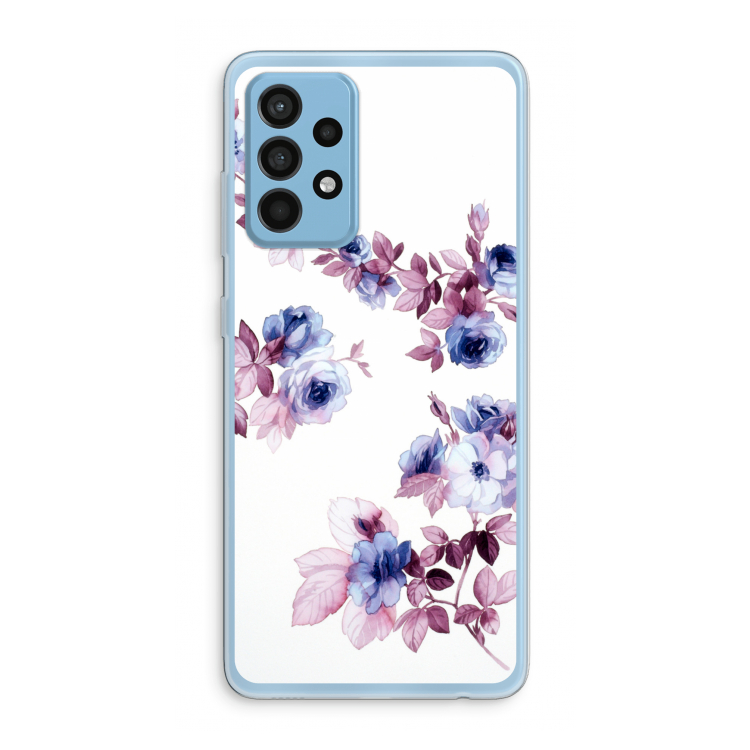 Waterverf bloemen: Samsung Galaxy A52 Transparant Hoesje