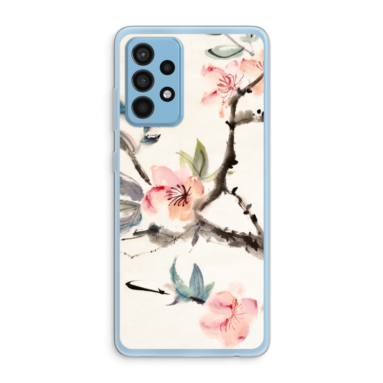 Japanse bloemen: Samsung Galaxy A52 Transparant Hoesje