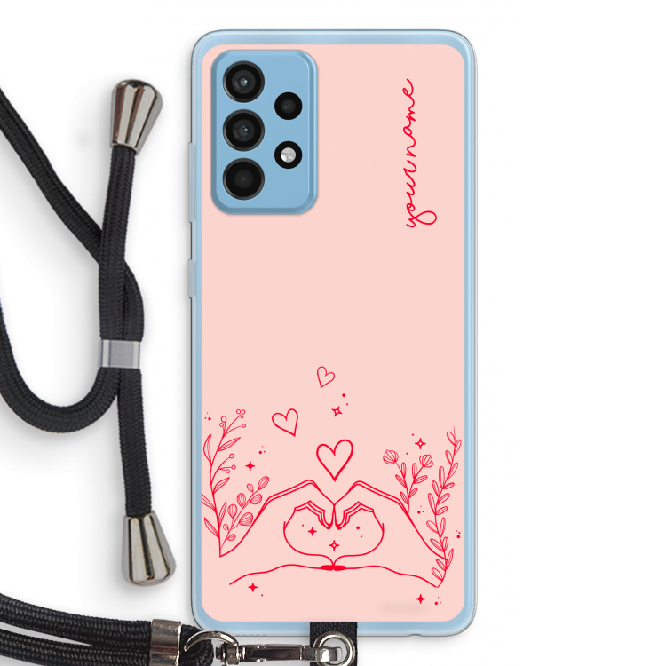 Love is in the air: Samsung Galaxy A52 Transparant Hoesje met koord