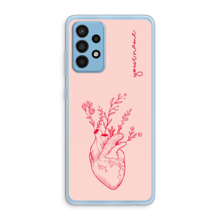Blooming Heart: Samsung Galaxy A52 Transparant Hoesje