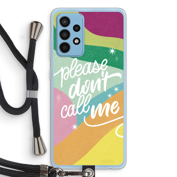Don't call: Samsung Galaxy A52 Transparant Hoesje met koord