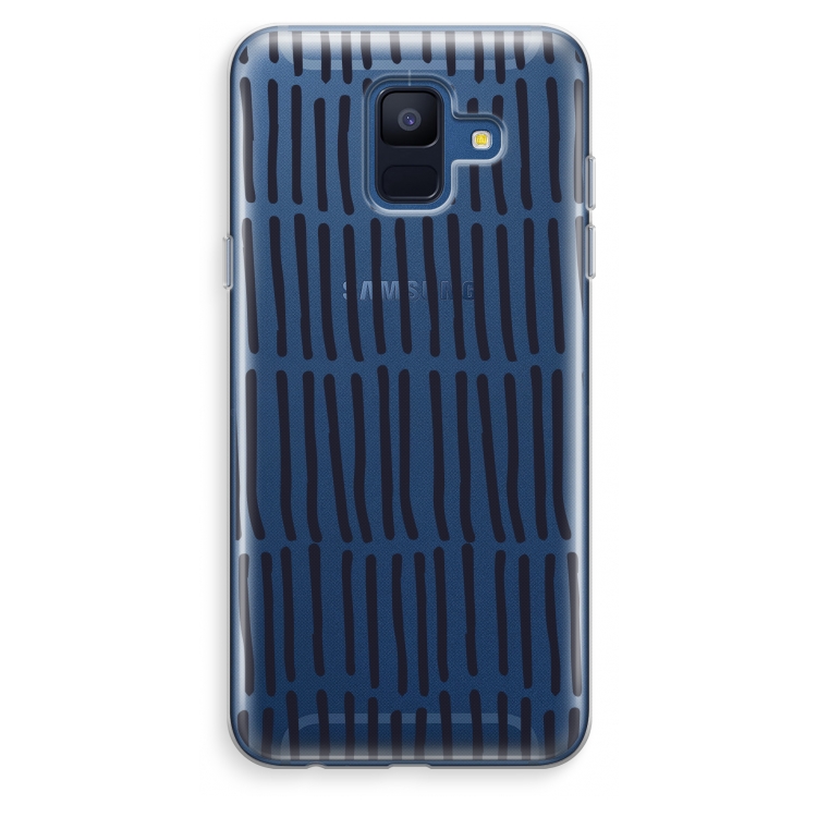 CaseCompany Moroccan stripes: Samsung Galaxy A6 (2018) Transparant Hoesje