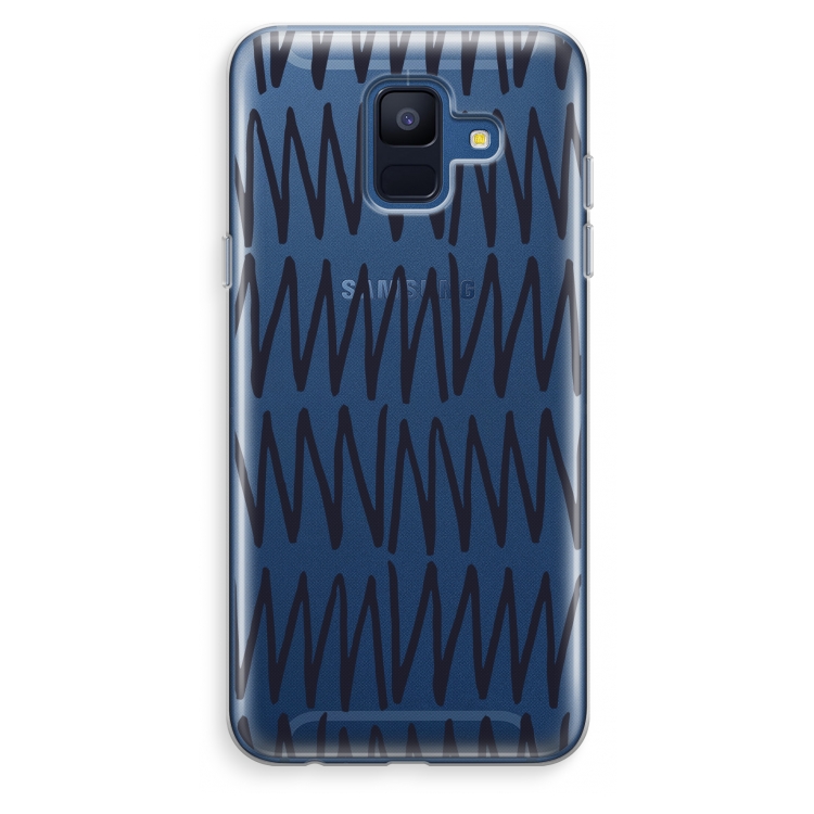 CaseCompany Marrakech Zigzag: Samsung Galaxy A6 (2018) Transparant Hoesje