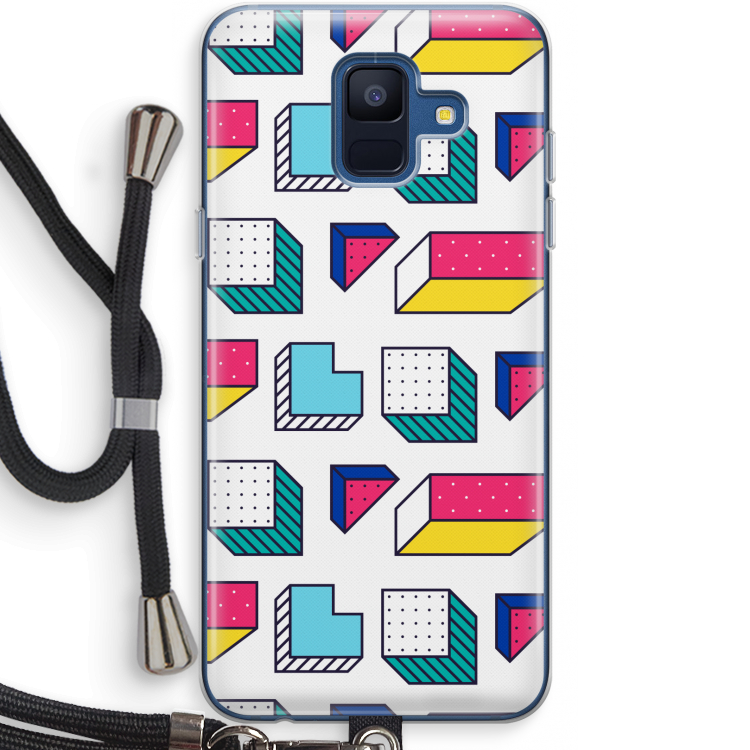 8-bit N°7: Samsung Galaxy A6 (2018) Transparant Hoesje met koord