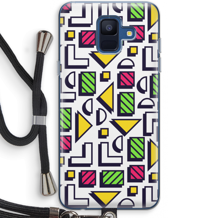 8-bit N°4: Samsung Galaxy A6 (2018) Transparant Hoesje met koord