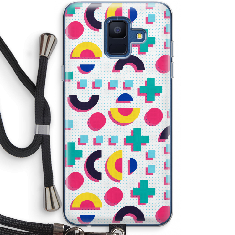 8-bit N°2: Samsung Galaxy A6 (2018) Transparant Hoesje met koord
