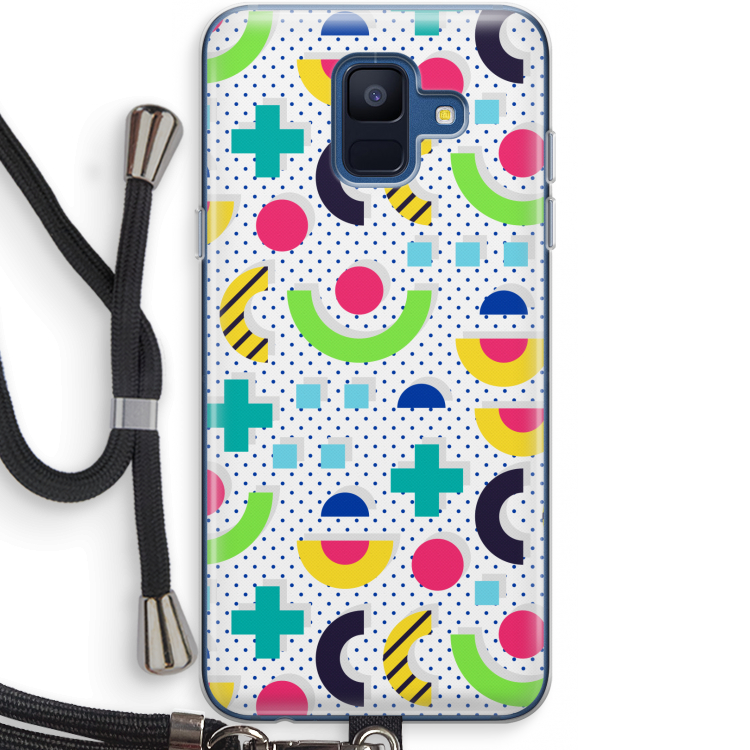 8-bit N°1: Samsung Galaxy A6 (2018) Transparant Hoesje met koord