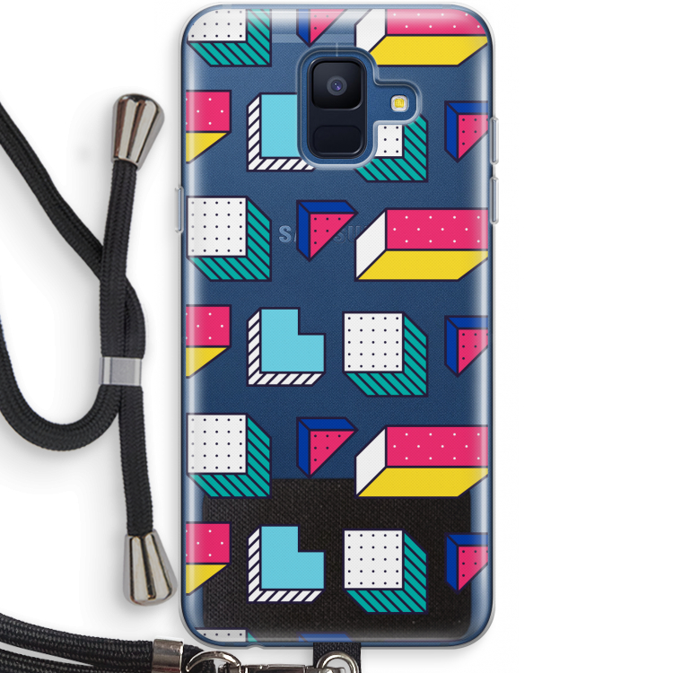 8-bit N°7: Samsung Galaxy A6 (2018) Transparant Hoesje met koord