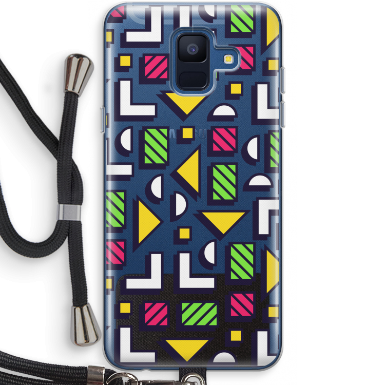 8-bit N°4: Samsung Galaxy A6 (2018) Transparant Hoesje met koord