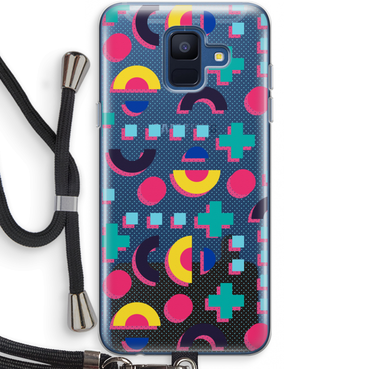 8-bit N°2: Samsung Galaxy A6 (2018) Transparant Hoesje met koord